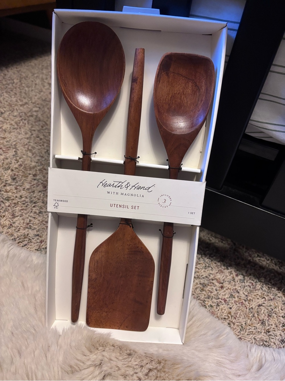 Hearth & Hand wooden cooking utensils set